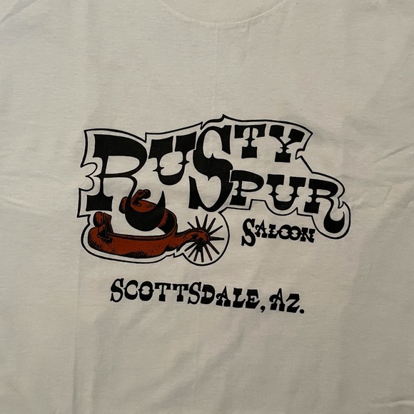 VINTAGE RUSTY SPUR SALOON SCOTTSDALE AZ TEE SHIRT XL NEVER WORN - Picture 1 of 3